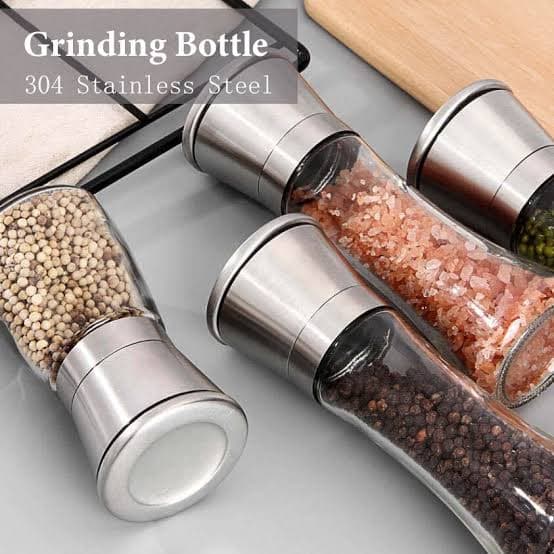 Himalayan salt glass grinder with ceramic top